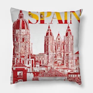 Spain vintage travel tourism 8 Pillow