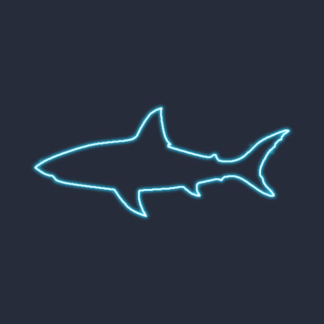 Neon Great White Shark by Bigfinz