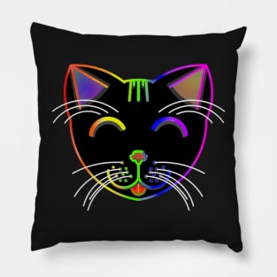 Happy Cat 4 (Rainbow) Pillow