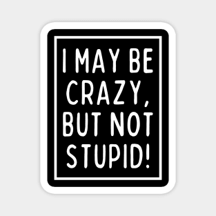 I'm crazy, but not stupid! Magnet