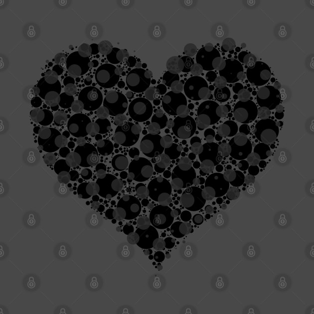 Black / Grey Heart from Circles by williamcuccio