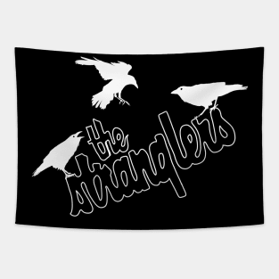 stranglers crows white outline Tapestry