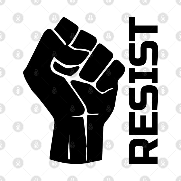 Resist with fist 2 - in black by pASob