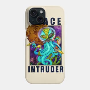 Space octopus intruder Phone Case