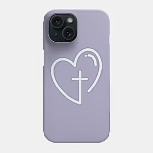 Cross in Heart Phone Case