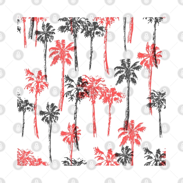 red black palm trees design by Artistic_st