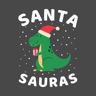 Santa Sauras | Funny Dinosaur Lover Christmas T-Shirt