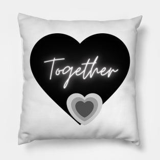 Black heart Pillow