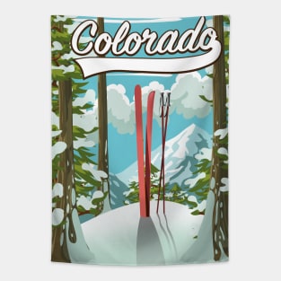 Colorado Ski poster Tapestry