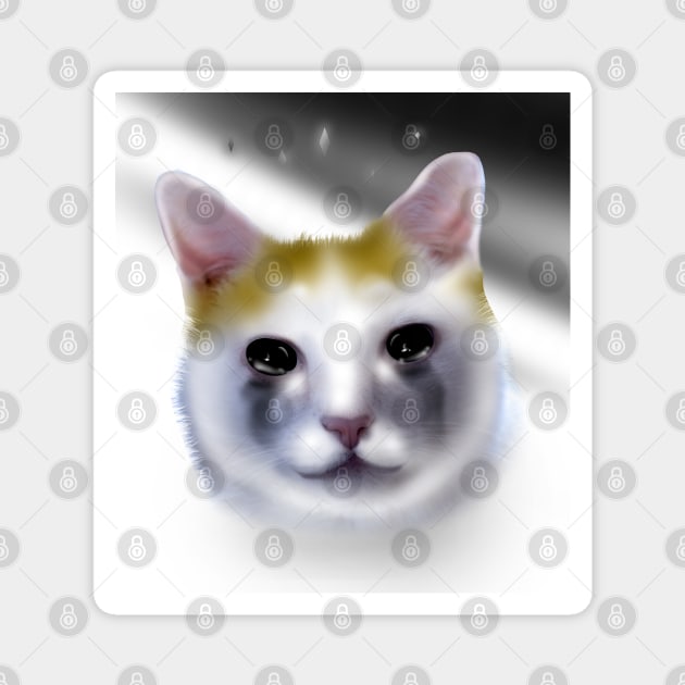 cat crying meme Magnet by AdishPr