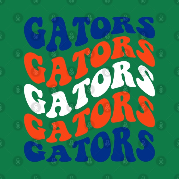 Florida Gators Football Wave Font Design by Violet Ray Design