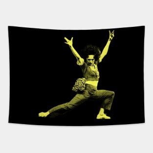 Sally O'Mally I am 50 Retro Yellow Sketch Design Tapestry