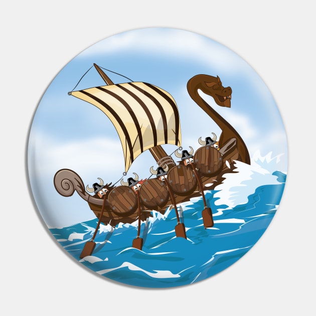 Viking Long Boat Pin by nickemporium1