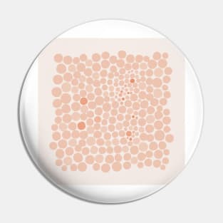 Retro Pink Orange Polka Dots Pin