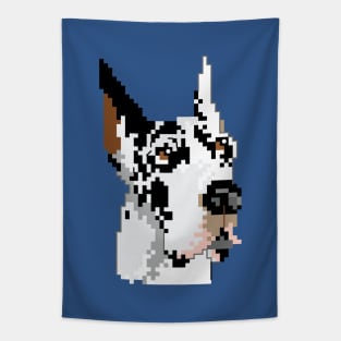 Harlequin Great Dane Pixel Art Tapestry