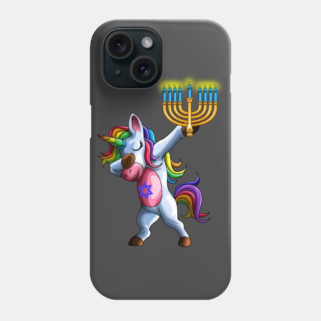 Jewnicorn Jewish Unicorn Cute Hanukkah Chanukkah Gift Phone Case by Blink_Imprints10