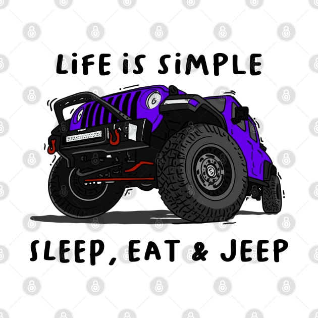 American Jeep Purple by 4x4 Sketch