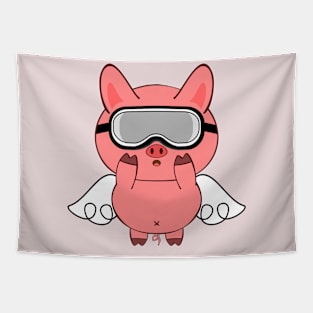 flying pig Tapestry