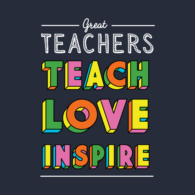 Teachers Teach Love Inspire - Thank You Gift for Preschool Kindergarten by BetterManufaktur