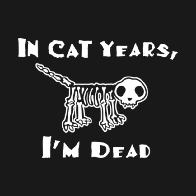 In Cat Years I M Dead Cats T Shirt Teepublic