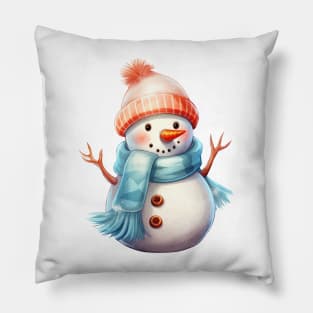 Pastel Snowman Pillow