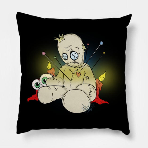 Voodoo Doll Pillow by schockgraphics