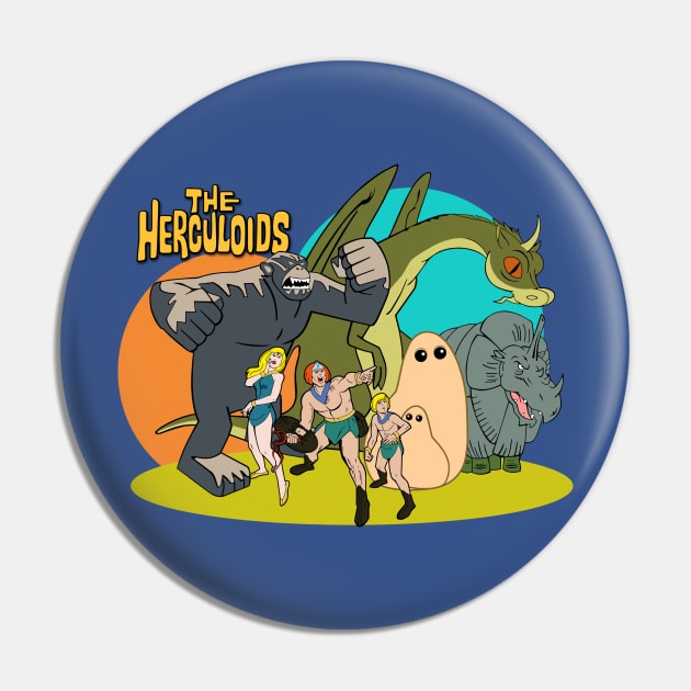 The Herculoids Pin by BigOrangeShirtShop