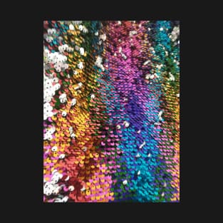 Photographic Image of Multi-colored Sequins T-Shirt