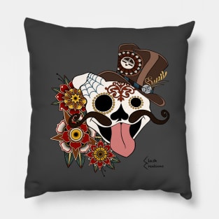 Western Sugar Skull Pillow