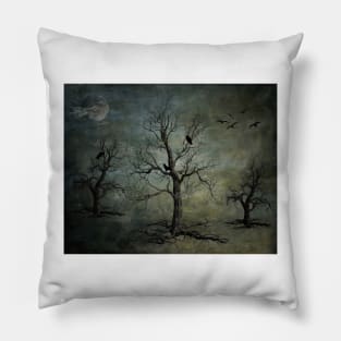 Surreal Petrified Forest Fantasy Art Pillow