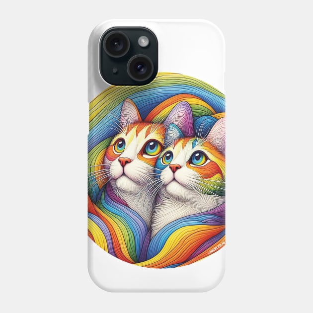 Rainbow Cats Phone Case by Sketchy