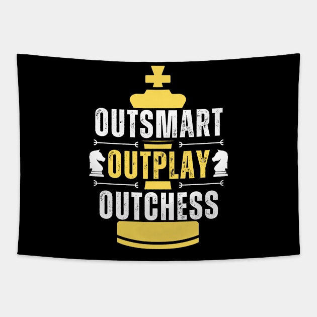 Outsmart, outplay, outchess - Chess Tapestry by William Faria