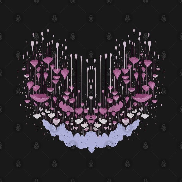 Grunge heart with splashes and drops by webbygfx