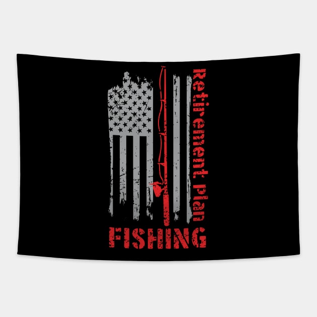 Retirement Plan Fishing Tapestry by DesingHeven