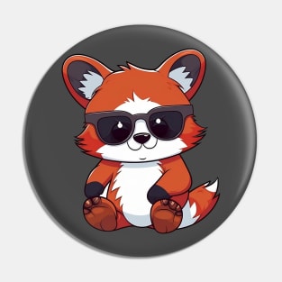 Red Panda wearing sunglasses Pin