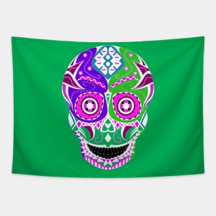 skull candy with smiley death Tapestry