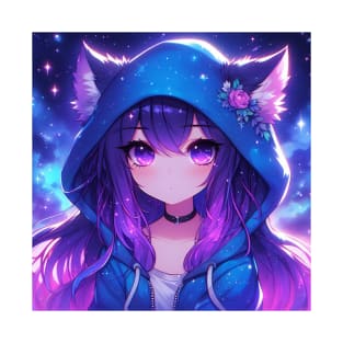 Galaxy Anime Girl T-Shirt