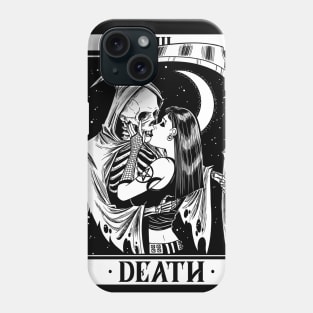 Blackcraft Vintage Death the Grim Reaper Kiss Tarot Card Phone Case