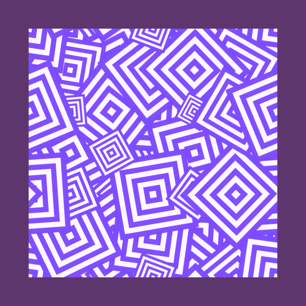 Funky Purple Tilted Squares Neo Geo Pattern by SeaChangeDesign