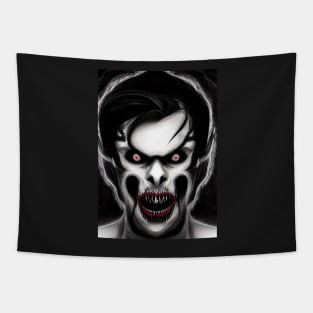 EVIL AND CREEPY RED EYED SPOOKY HALLOWEEN VAMPIRE Tapestry