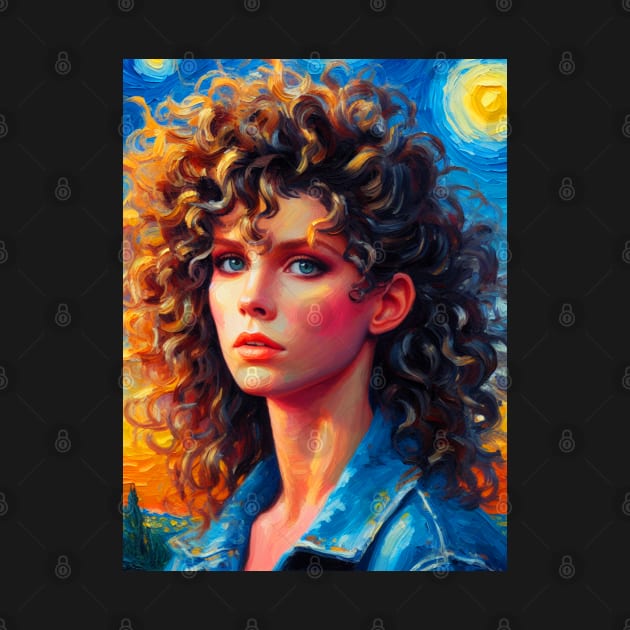 OLIVIA NEWTON JOHN IN STARRY NIGHT by FUN GOGH