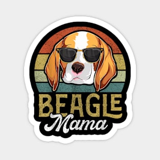 Retro Beagle Mama Women, Mothers Day Dog Mom Magnet