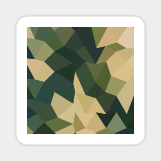 Dark Olive Green Abstract Low Polygon Background Magnet