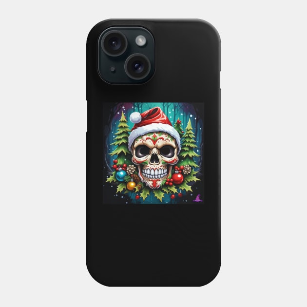 SANTA SKULL Phone Case by Morrigan Austin