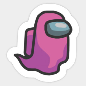 Among Us Ghost Pink Among Us Ghost Sticker Teepublic