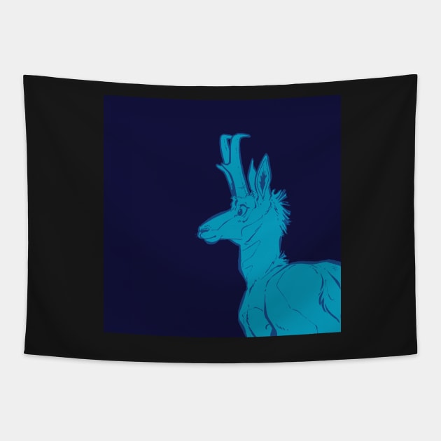 Pronghorn pillow #3 Tapestry by HenriekeG