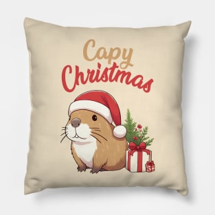 Capy Christmas Capybara Santa Pillow