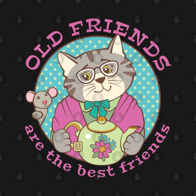 Old Friends are the Best Friends Cat and Mouse by Sue Cervenka