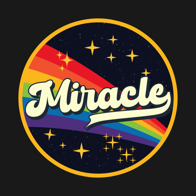 Miracle // Rainbow In Space Vintage Style by LMW Art