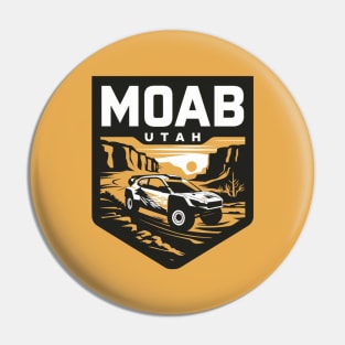 Moab Utah Off Road Rally Car Pin